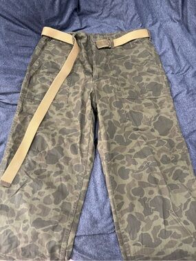 American Eagle Men's Camo Utility Pants - Olive Green